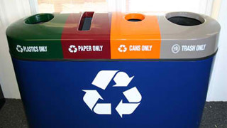 Where can you get recycling center bins?