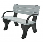 Deluxe Backed Bench - 4ft with Arms