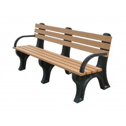 Econo-Design Backed Bench - 6ft with Arms