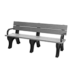 Econo-Design Classic Backed Bench - 6ft with Arms