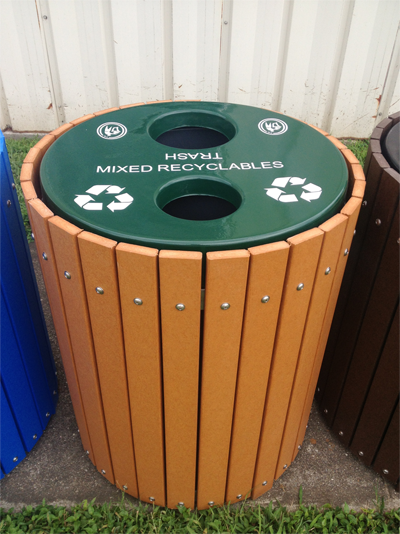 Envirodesign Combination Trash-Recycling Receptacle