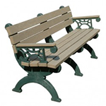 Elements Backed Bench - 6ft with Arms