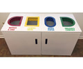 Fibrex Quad Recycling Cabinet - 4x25 gallons - include liners