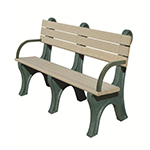 Central Park Backed Bench - 6ft with Arms