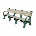 Central Park Backed Bench - 8ft with Arms