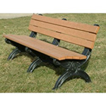 Sheffield Backed Bench - 6ft without Arms