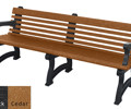 Willow Backed Bench - 6ft with Arms