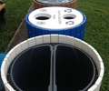Envirodesign Combination Trash-Recycling Receptacle