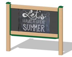 OUTDOOR CHALKBOARD 4FT INGROUND