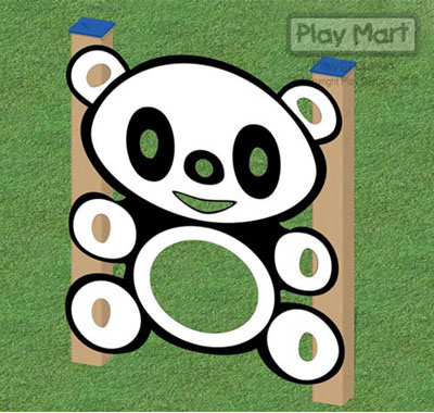 PANDA BALL TOSS PANEL (FREESTANDING - MINI POSTS)