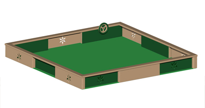 INFANT MODULAR SPACE (12 WALLS ) 12' X 12' (INCLUDING TURF & PAD)