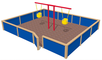 INFANT BARRIER WALLS 15-1/2' X 17' (FOR 6' T SWING)