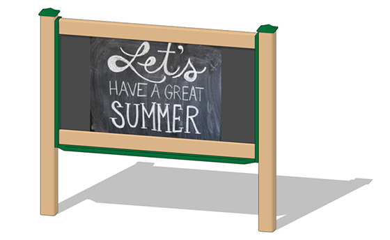 OUTDOOR MAGNETIC CHALKBOARD 4FT INGROUND