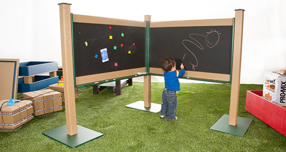 OUTDOOR MAGNETIC CHALKBOARD DOUBLE PORTABLE