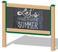 OUTDOOR MAGNETIC CHALKBOARD 4FT INGROUND