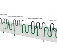 BIKE RACK HEAVY DUTY 5-LOOP (IN-GROUND)