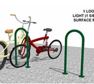 BIKE RACK HEAVY DUTY 1-LOOP (SURFACE MOUNT)