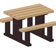 TABLE PICNIC ELEM 24H X 36L