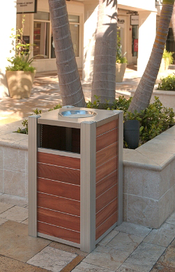 Eco Mod Trash Receptacle with Pass-Through Top