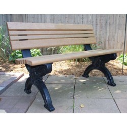 Victorian Backed Bench - 4ft without Arms