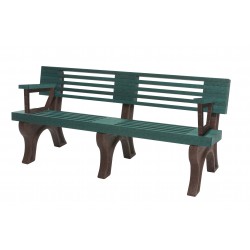 Modern Backed Bench - 6ft with Arms