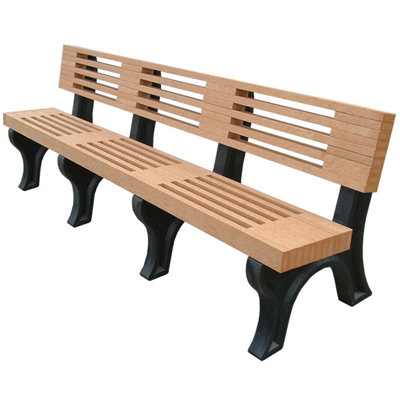 Modern Backed Bench - 8ft without Arms