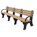 Econo-Design Backed Bench - 8ft with Arms