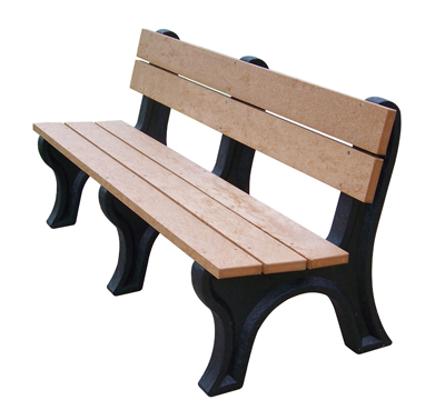 Econo-Design Classic Backed Bench - 6ft with Arms