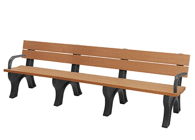 Econo-Design Classic Backed Bench - 8ft with Arms