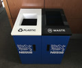 Fibrex Dual Recycling Cabinet - 2x25 gallons - includes liners