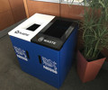Fibrex Dual Recycling Cabinet - 2x25 gallons - includes liners