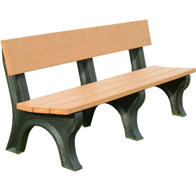 Hyde Park Backed Bench - 6ft without Arms