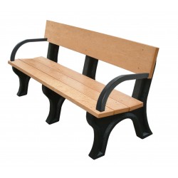 Hyde Park Backed Bench - 6ft with Arms