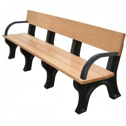 Hyde Park Backed Bench - 8ft with Arms