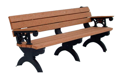 Elements Backed Bench - 6ft with Arms