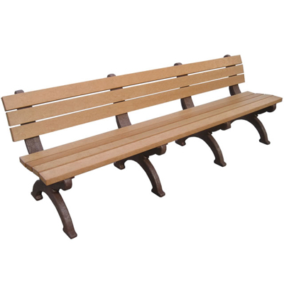 Elements Backed Bench - 8ft without Arms