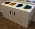 Fibrex Quad Recycling Cabinet - 4x25 gallons - include liners