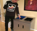 Fibrex Dual Recycling Cabinet - 2x25 gallons - includes liners