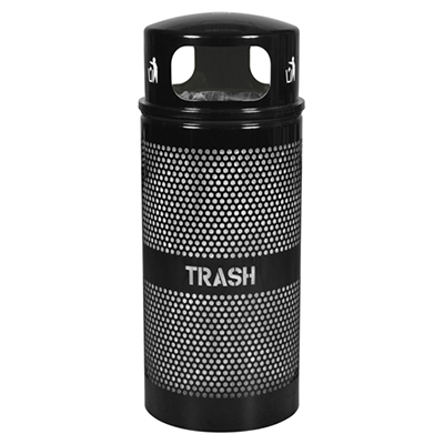 Panorama Series Trash Receptacle with Dome Top