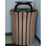 Park Place Flare Top Receptacle with Rain Cap