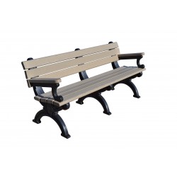 Sheffield Backed Bench - 6ft with Arms