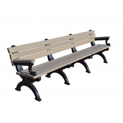 Sheffield Backed Bench - 8ft with Arms