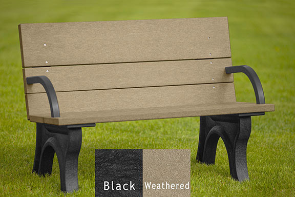 Classic ADA Compliant Bench - 4ft with Arms