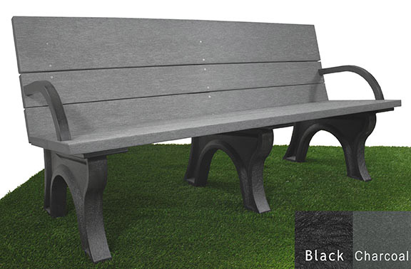 Classic ADA Compliant Bench - 6ft with Arms