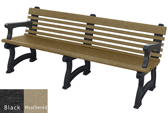 Willow Backed Bench - 6ft with Arms