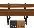 Willow Backed Bench - 8ft with Arms